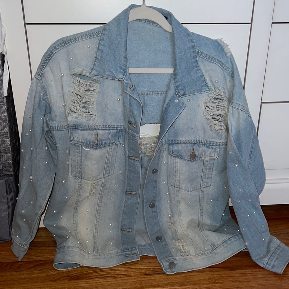 Denim jacket.
